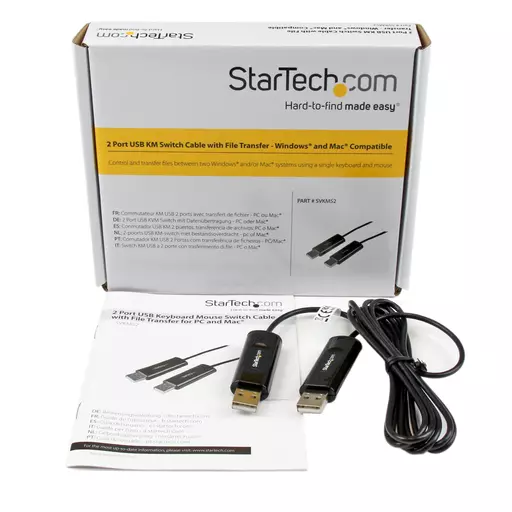 StarTech.com KM Switch Cable with File Transfer for Mac and PC - USB 2.0