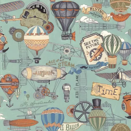 Early Flying Machines Fabric