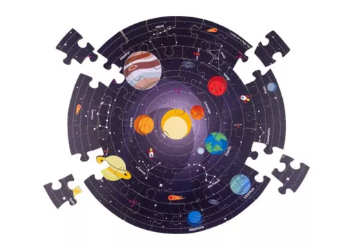 solar system circular floor puzzle