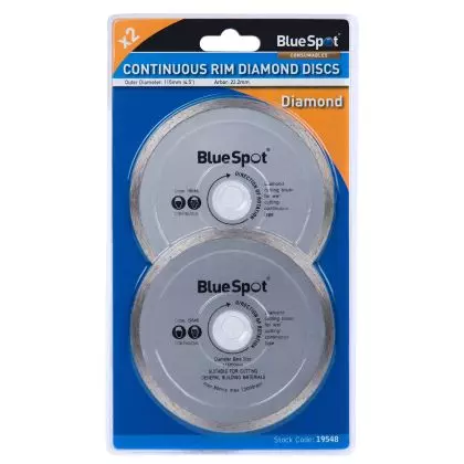 2 PCE Continuous Rim 115mm (4.5") Diamond Discs