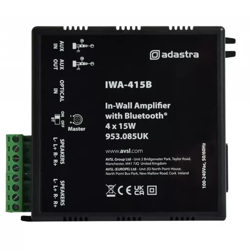 Adastra IWA415B In-Wall Amplifier with Bluetooth