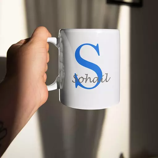 Personalised name & initial mug - Ceramic coffee cup with your custom message