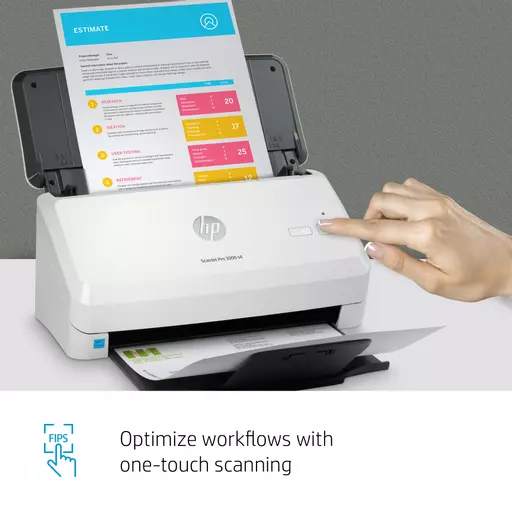 HP Scanjet Pro 3000 s4 Sheet-fed scanner 600 x 600 DPI A4 Black, White