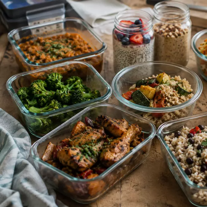 Prepared air fryer meals for a busy week