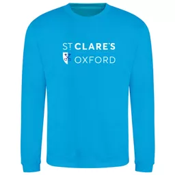 StClaresOxford_LeisureSweatshirt_HawaiianBlue_Front.png