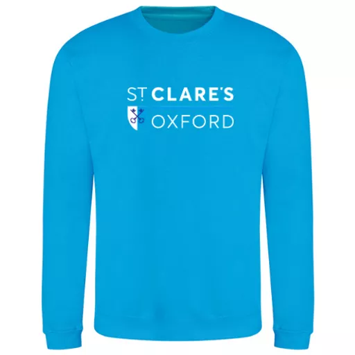 StClaresOxford_LeisureSweatshirt_HawaiianBlue_Front.png