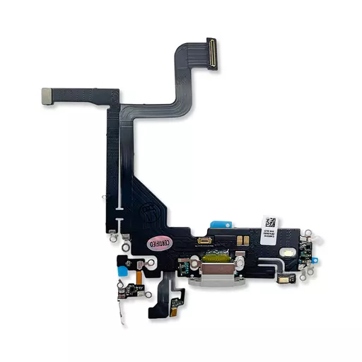 Charging Port Flex Cable (Silver) (CERTIFIED - Aftermarket) - For iPhone 13 Pro