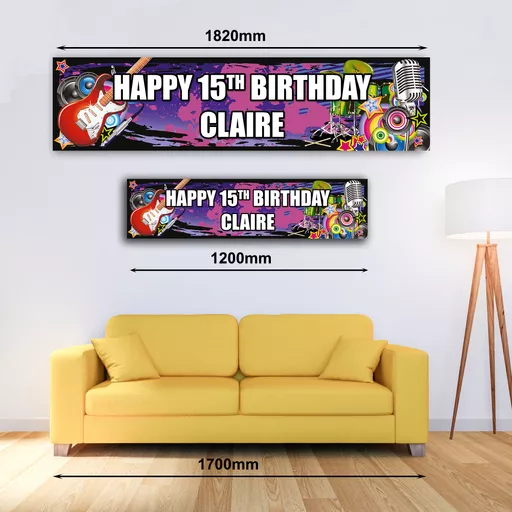 Personalised Banner - Rock Star Banner