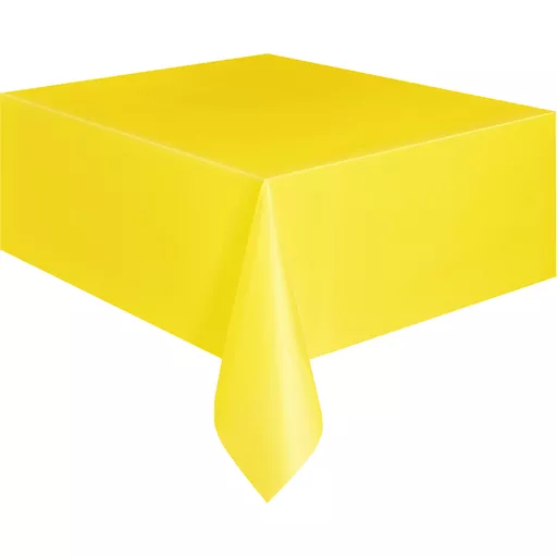 Yellow Plastic Tablecover