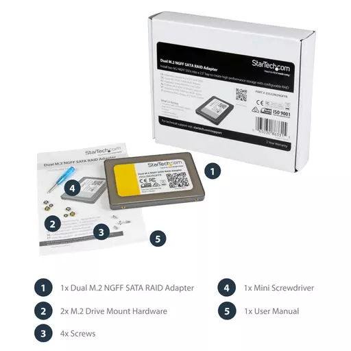 StarTech.com Dual M.2 NGFF SATA Adapter with RAID