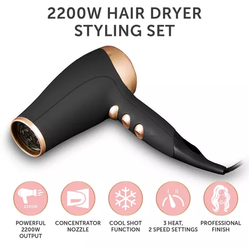 Noir 2200W Hair Dryer