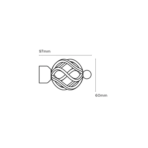 28mm Cage Finial Pk 10 CH