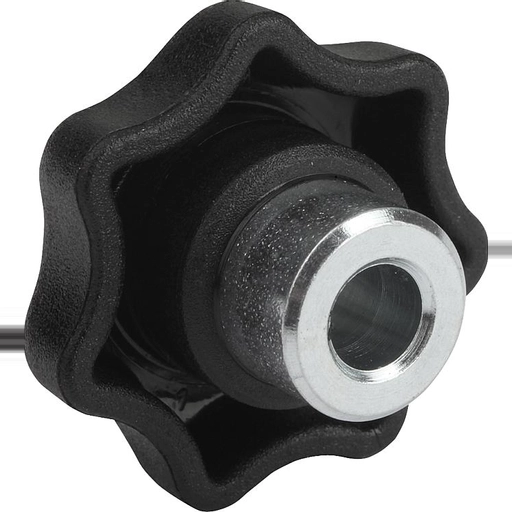 K0153 Star Knobs In plastic With Steel Bush & Holes Size 5-16mm