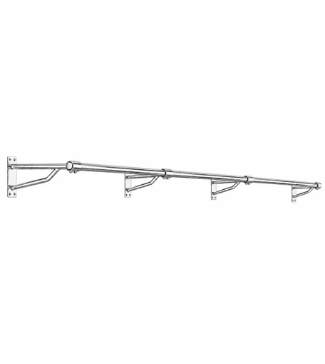 Wall Mounted Rail Set – 3000mm Chrome Hanging Rail