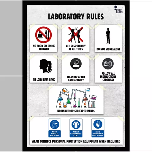 Philip Harris Laboratory Rules Poster