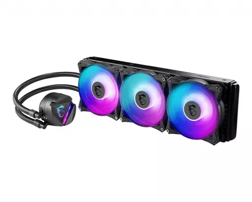 MSI MAG CORELIQUID 360R V2 Liquid CPU Cooler '360mm Radiator, 3x 120mm ARGB PWM Fan, ARGB lighting, Center Supported, Compatible with Intel and AMD Platforms, Latest LGA 1700 ready'