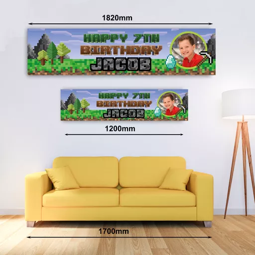 Personalised Banner - Mine Game Banner