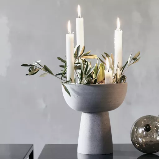 -Candle holder, Marb, Grey