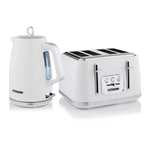 Swan Elegance Kitchen Set, 1.7L Kettle & 4 Slice Toaster