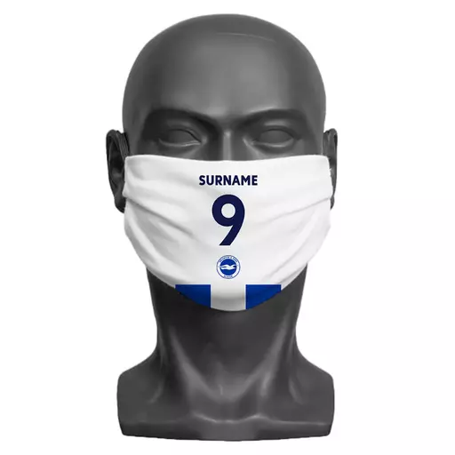 Brighton & Hove Albion FC Back of Shirt Adult Face Mask (Large)
