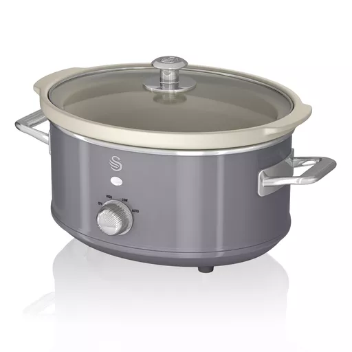 3.5L Slow Cooker Retro Grey