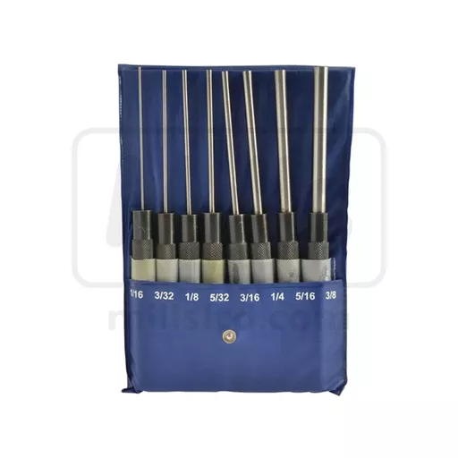 8 Piece Long Series Round Head Pin Punch Set