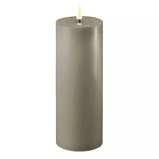LED Pillar Candle - Latte - 7.5cm width - 4 sizes available.
