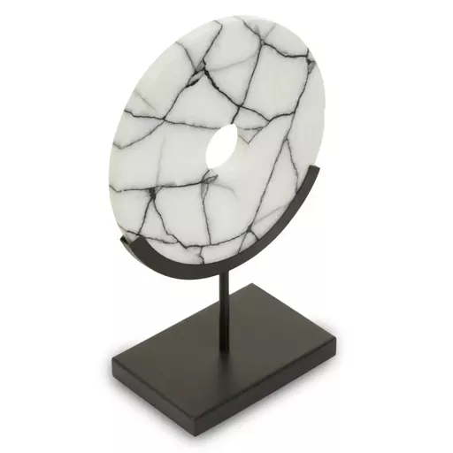 Marble Circle Sculpture, Vilde, White