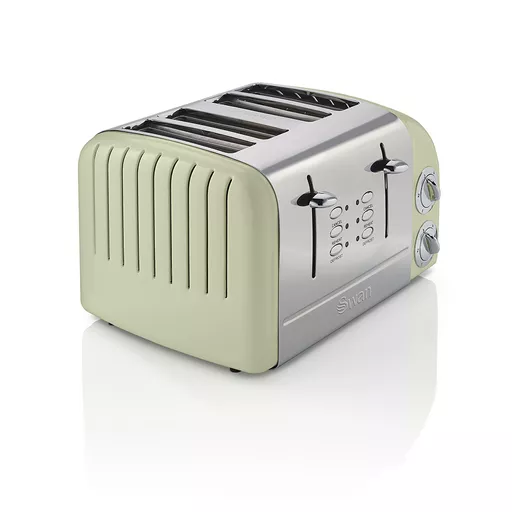 4 Slice Retro Toaster - Green