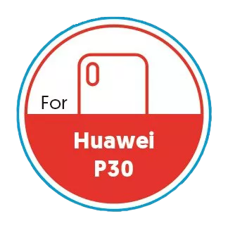 Smartphone Circular 20mm Label - Huawei P30 - Red