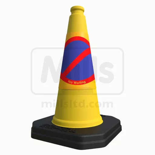 No Waiting Traffic Cone 500mm 1-Piece
