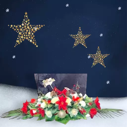 CHRISTMAS TABLE CENTREPIECE - TRADITIONAL - ANY COLOUR - 2FT