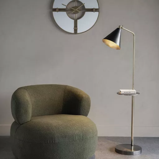 Floor Lamp, Black & Gold