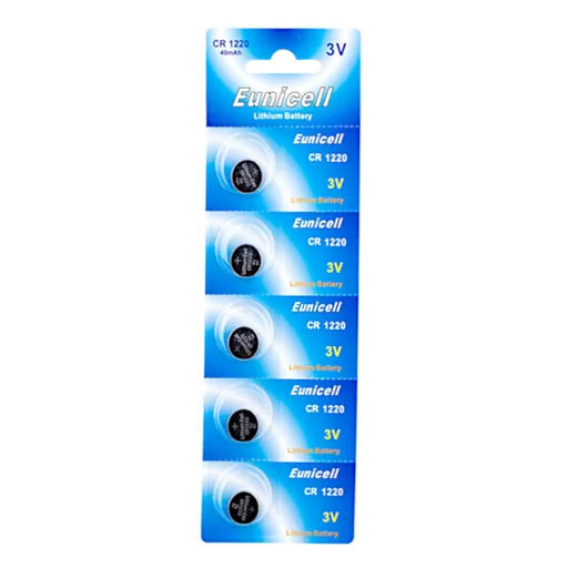 EUNICELL 3V CR1220 Button Cell Battery (5 PER CARD)