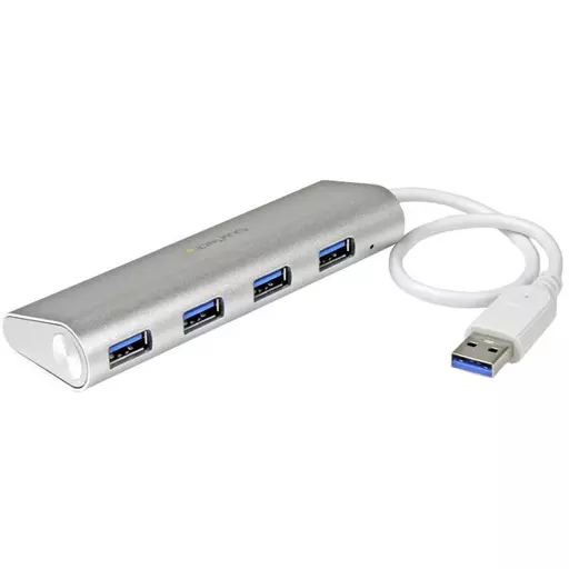 StarTech.com 4-Port Portable USB 3.0 Hub with Built-in Cable~4-Port Portable USB 3.0 Hub with Built-in Cable - 5Gbps