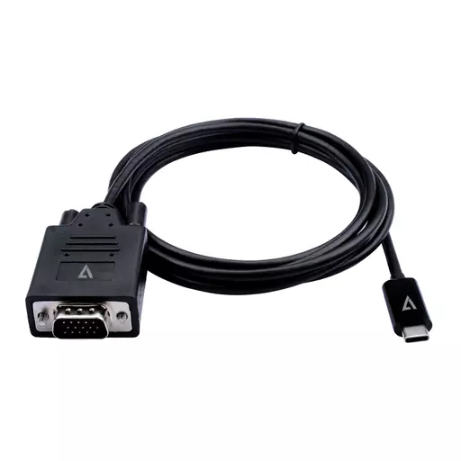 V7 V7UCVGA-2M video cable adapter VGA (D-Sub) USB Type-C Black