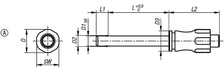 Ball Lock Pin. 10mm Pin Diameter. 25mm Clamping Length. Stainless Steel.