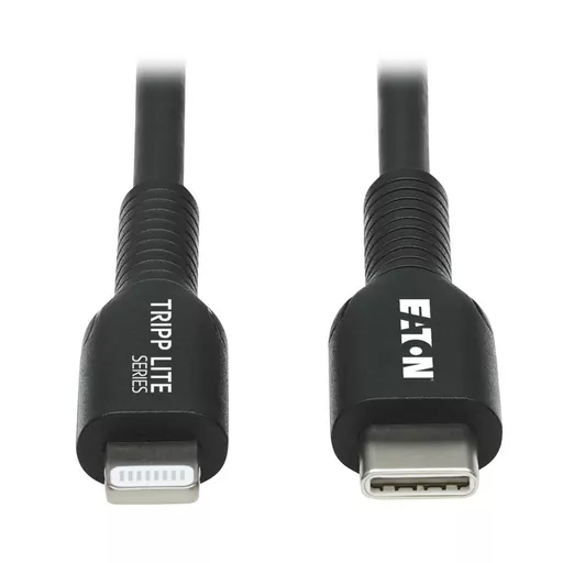 Tripp Lite M102-03M-BK USB-C to Lightning Sync/Charge Cable (M/M), MFi Certified, Black, 3 m (9.8 ft.)