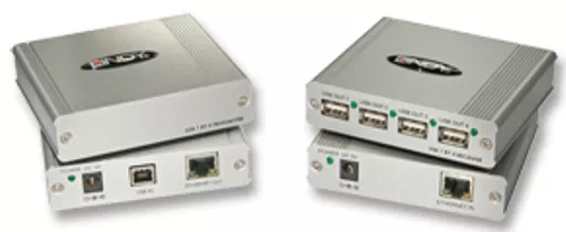 Lindy USB 2.0 Extension - 4 Port CAT5 USB 2.0 Extender Hub (up to 150m)