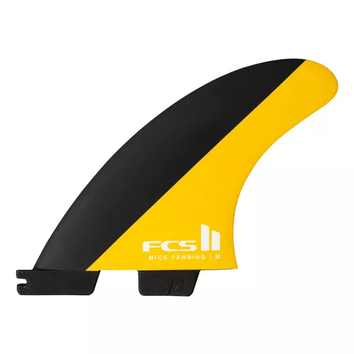 FCS II Mick Fanning PC Tri Fins Large - Black/Mango