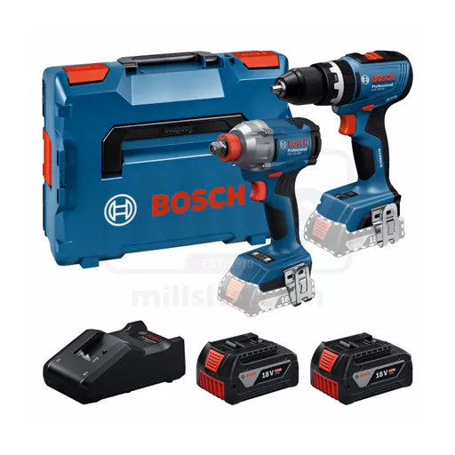 Bosch 18V Cordless Combi Drill & Impact Driver c/w 2 x 4.0Ah