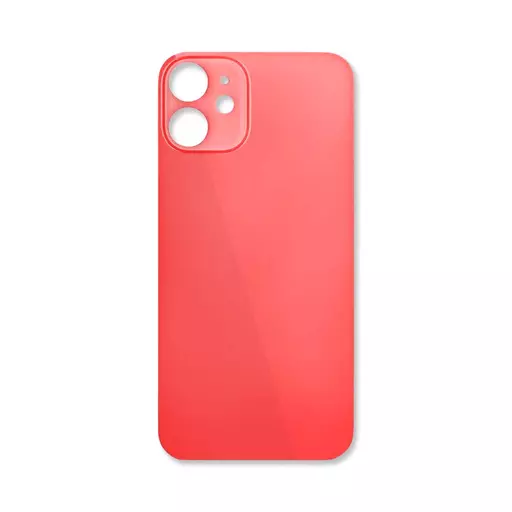 Back Glass (Big Hole) (No Logo) (Red) (CERTIFIED) - For iPhone 12