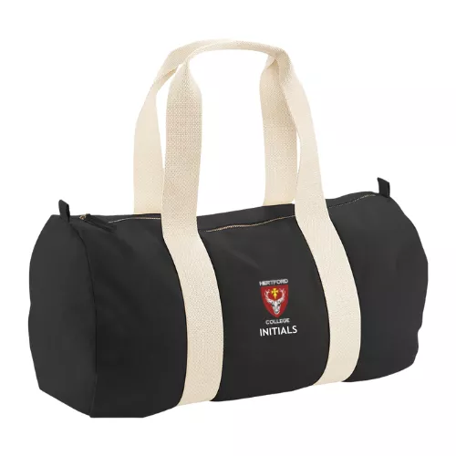 Hertford College Organic Barrel Bag