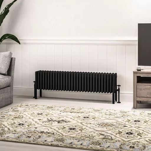 Imperia 6 Column Radiator 300 x 1370mm Matt Black