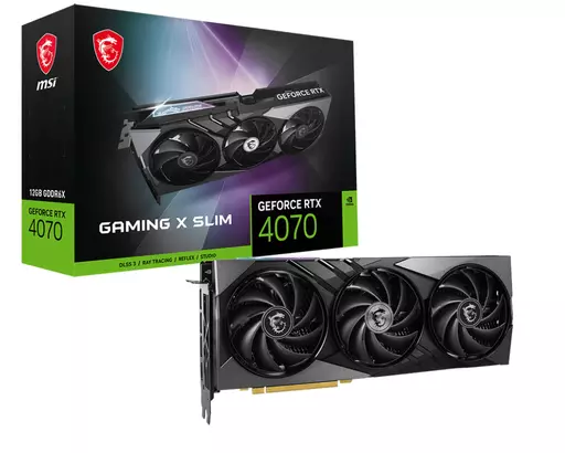 MSI GEFORCE RTX 4070 GAMING X SLIM 12G graphics card NVIDIA 12 GB GDDR6X