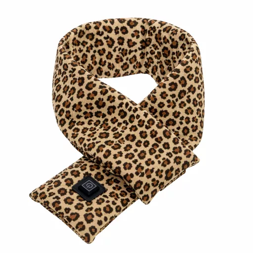 Heated Neck Scarf Leopard