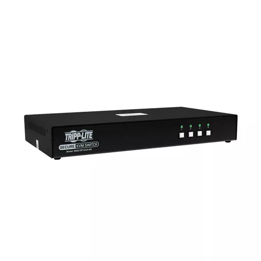 Tripp Lite B002-DP1AC4-N4 Secure KVM Switch, 4-Port, Single Head, DisplayPort to DisplayPort, 4K, NIAP PP4.0, Audio, CAC, TAA