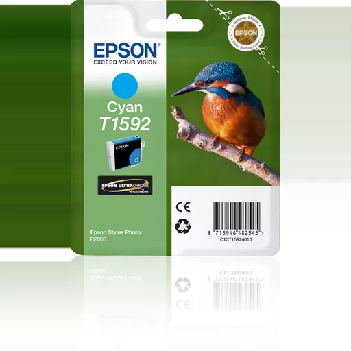 Epson C13T15924010/T1592 Ink cartridge cyan 17ml for Epson Stylus Photo R 2000