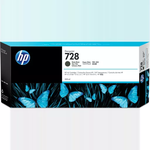 HP F9J68A/728 Ink cartridge black matt 300ml for HP DesignJet T 730/830