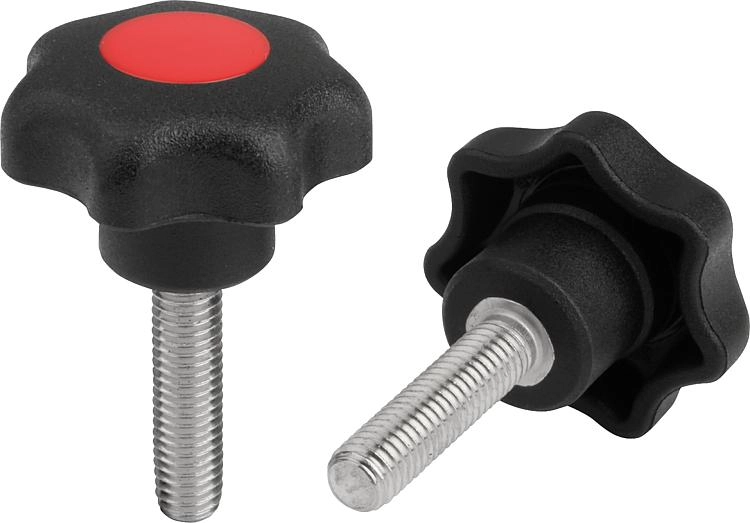 K0154 Star Grips Form L With Cap Male Thread Size M5-M10